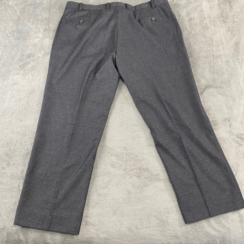 Lauren Ralph Lauren Dress Pants Mens 40x30 Grey Wool Silk Flat Front Trousers - Picture 2 of 10